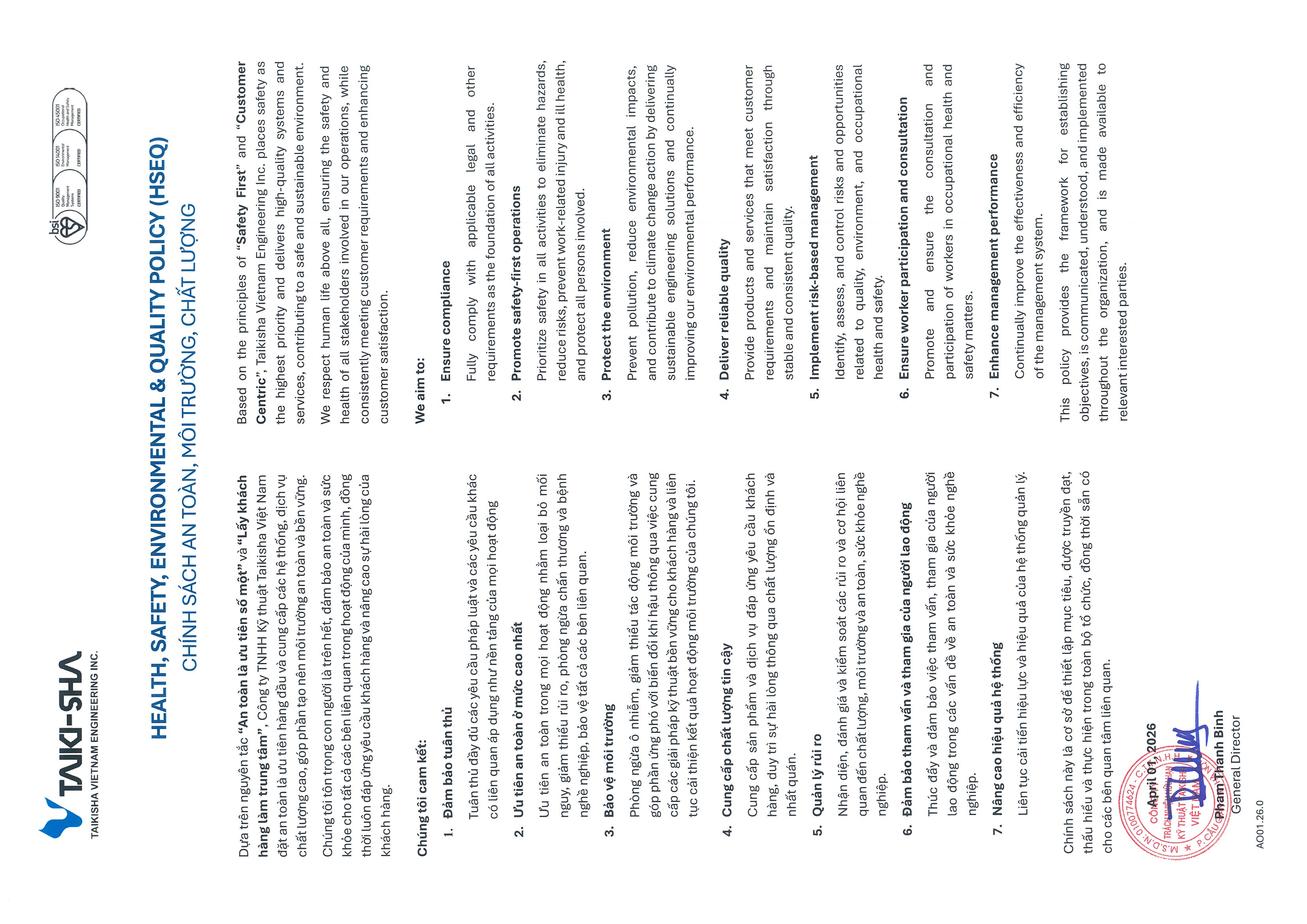 AO01.26.0 HSEQ Policy