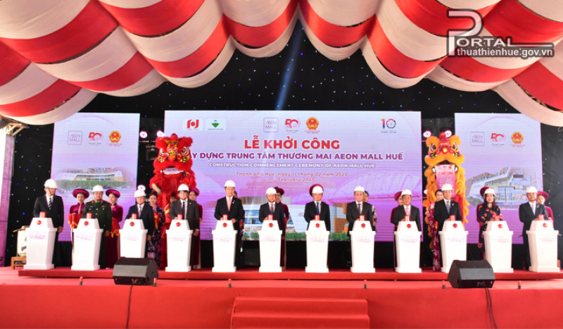 LỄ KHỞI CÔNG DỰ ÁN AEON MALL HUẾ – TRUNG TÂM THƯƠNG MẠI AEON ĐẦU TIÊN TẠI MIỀN TRUNG VIỆT NAM