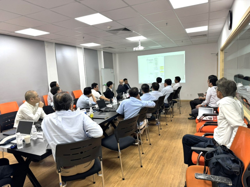 Ông Sobue Tadashi, Trưởng Bộ phận Hệ thống Công nghệ Xanh Tập đoàn Taikisha, đến thăm Taikisha Việt Nam